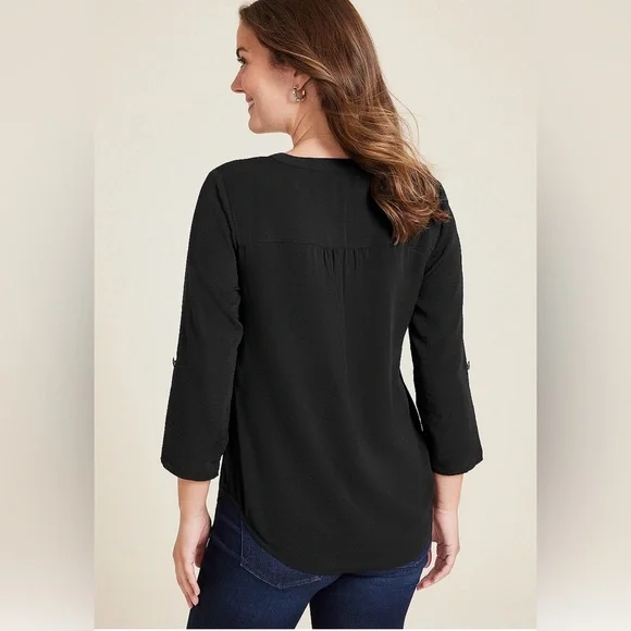 3 Maurice’s brand 3/4 length Atwood Popover Blouses, size large, gently worn. - Picture 8 of 14